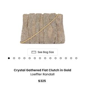 Loeffler Randall Ember Gold Diamanté Gathered bag